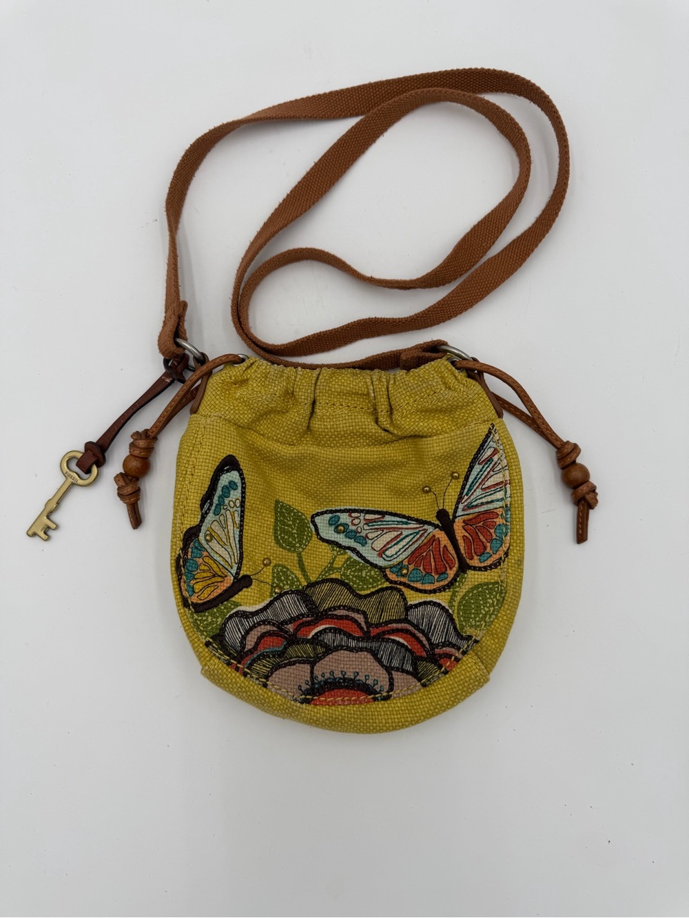 Fossil Camille Butterfly Drawstring Crossbody